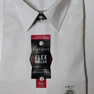 Van Heusen White Dress Shirt with Flex Collar